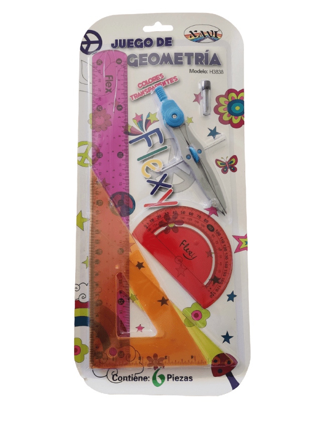 Juego de Geometria Flexible de 6 pzas - Cute Shop