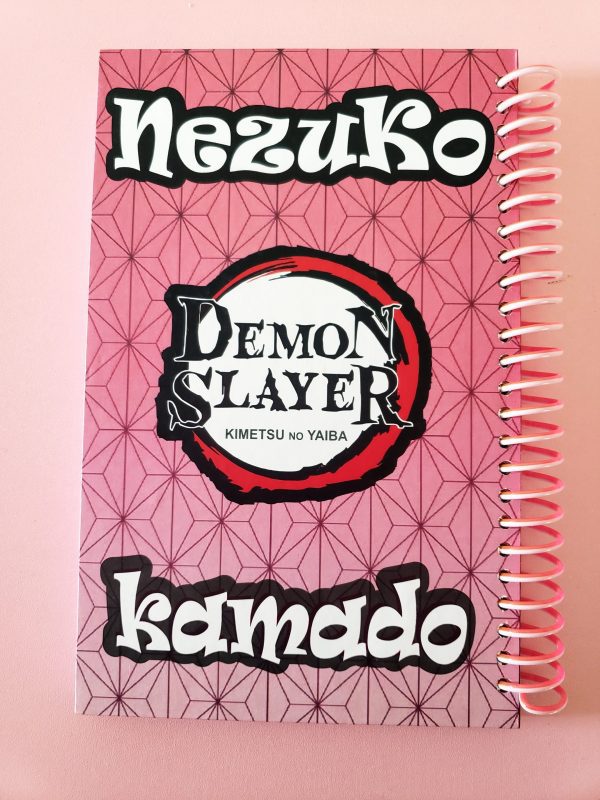 Libreta Pasta Dura Tamaño Frances Pretty Nezuko Demon Slayer Membretada Cuadro Chico Cute Shop 5783