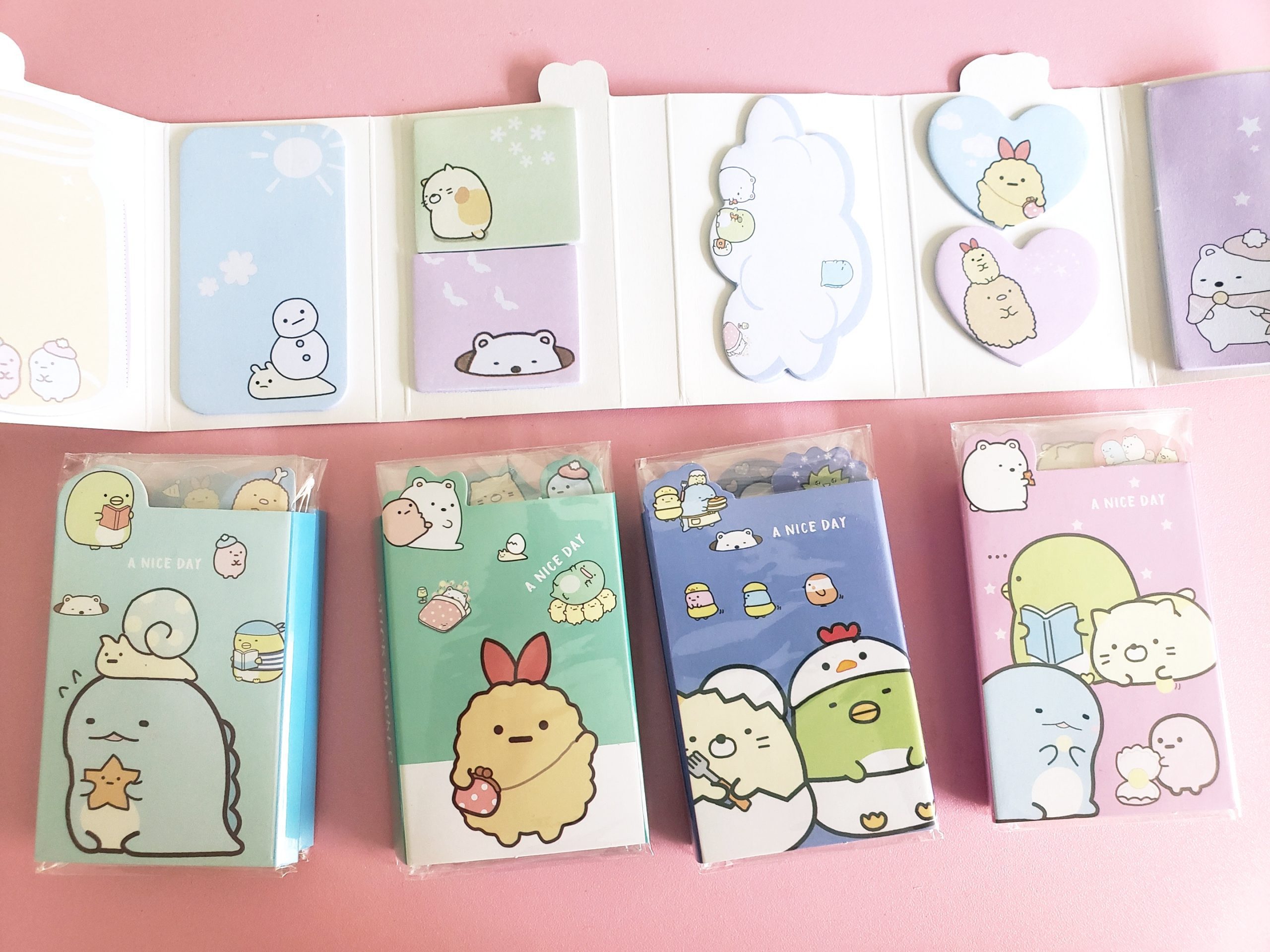 Notas Adheribles Kawaii de Animalitos se abre en forma de Acordeon (diseño  al azar) - Cute Shop