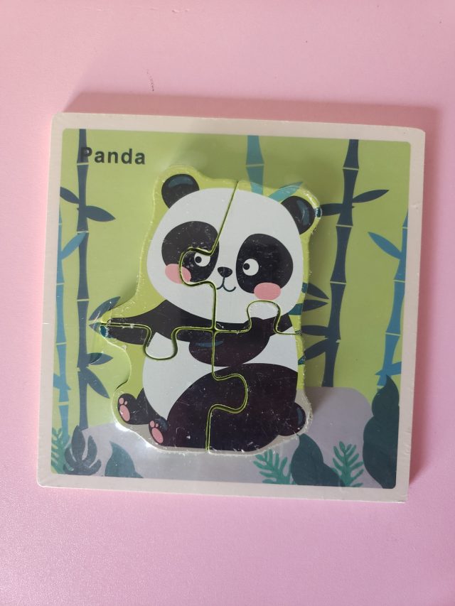 Rompecabezas De Madera Gruesa D X Infantil Panda Cute Shop