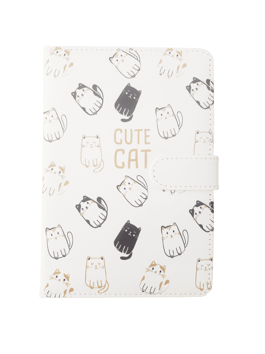 Kawaii Cat Leather Notebook