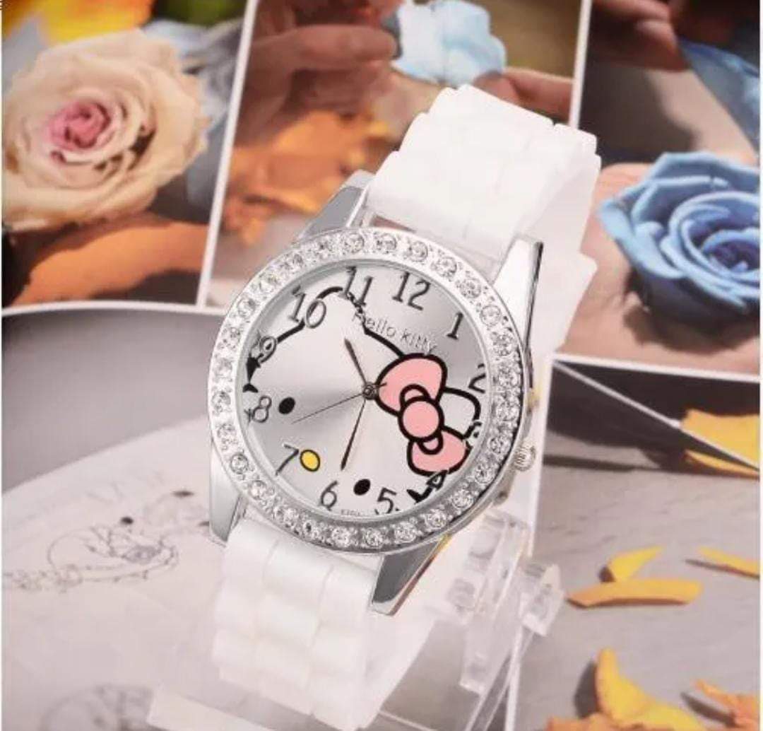 Reloj Correa Silicon Ajustable Brillos Kitty Cute Shop