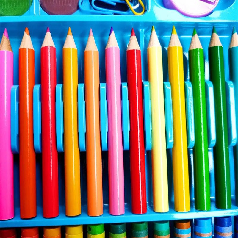 Lapices De Colores Para Niños 48 Piezas Con Estuche Circular