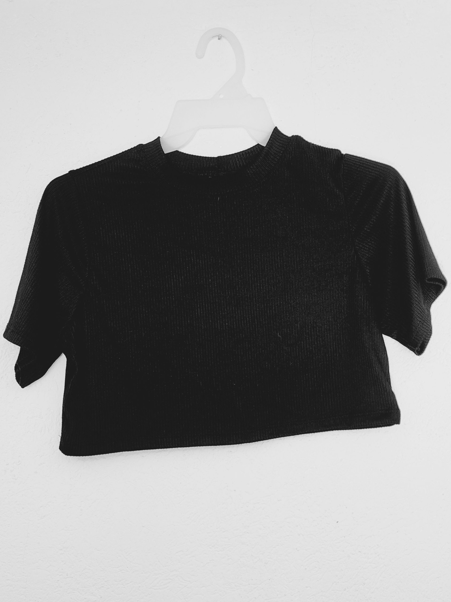 Blusa corta negra hot sale