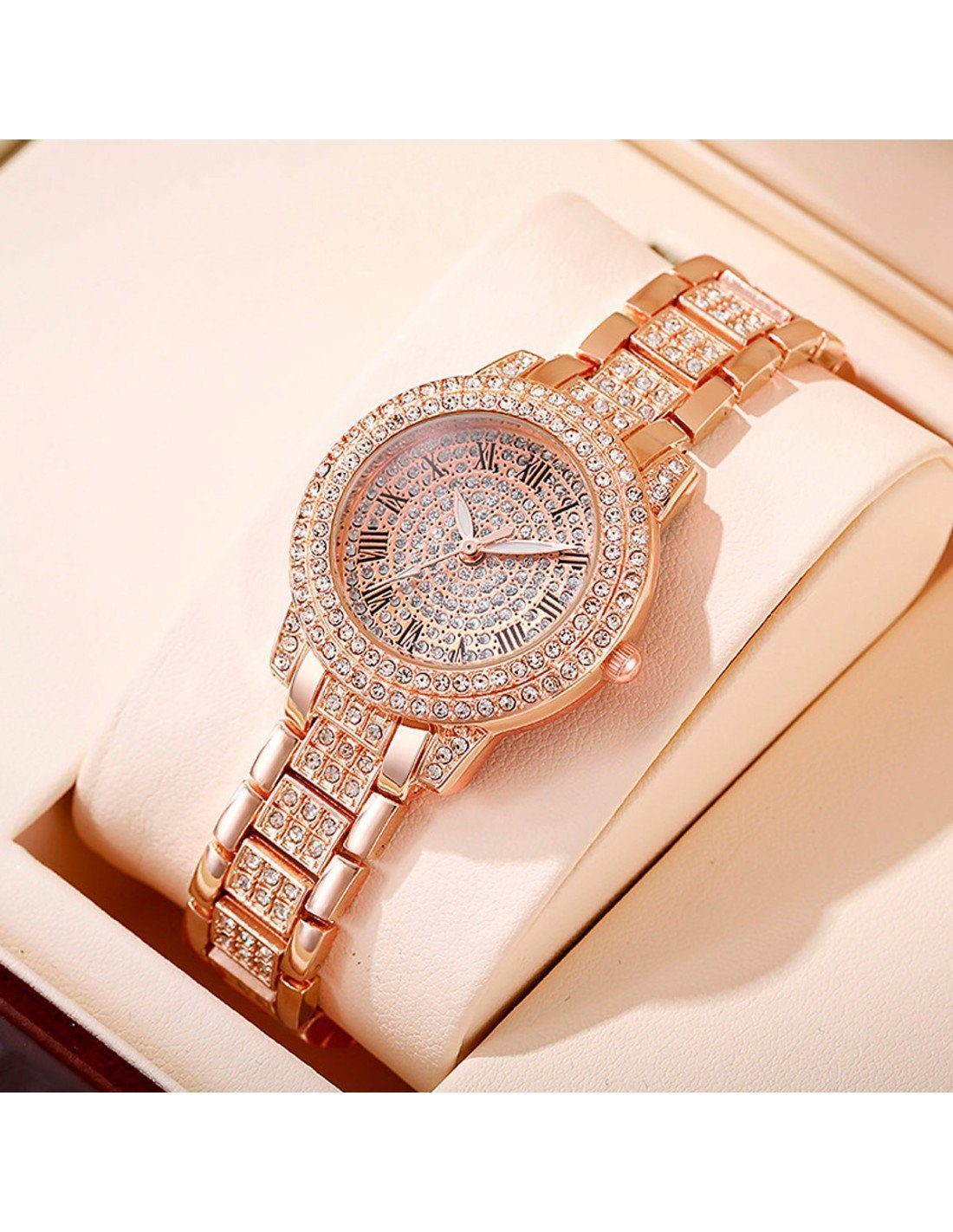 Reloj de Dama Elegante Dorado con Brillos Cute Shop